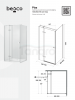 BESCO Kabina prysznicowa Pixa Gun Metal 100x90x195 Lewa PPL109-195GR